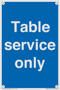 Table service only